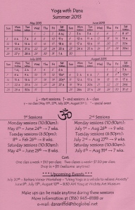 yoga with dana schedule